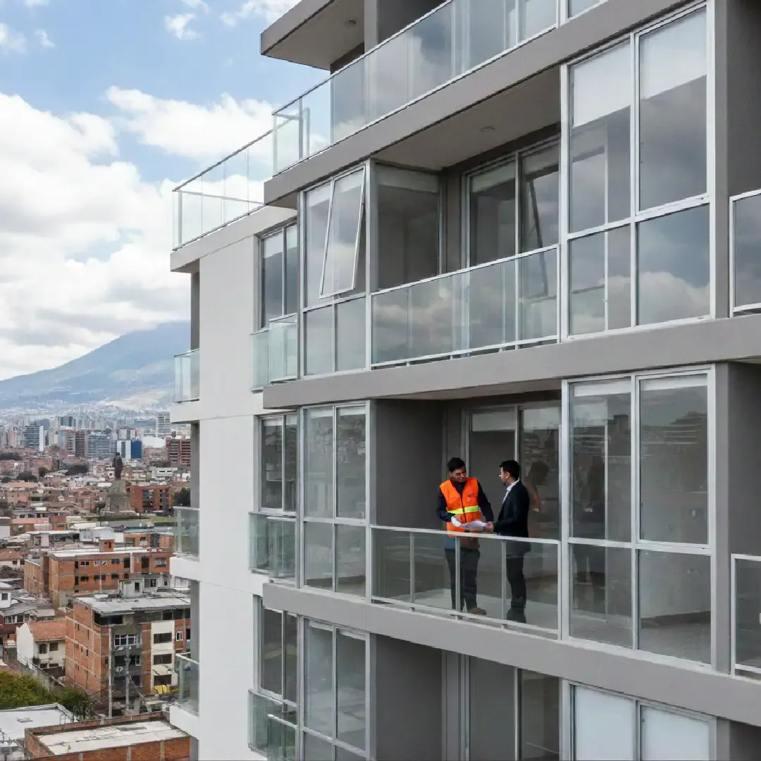 Ventanería de aluminio en edificio — proyecto VIDAL